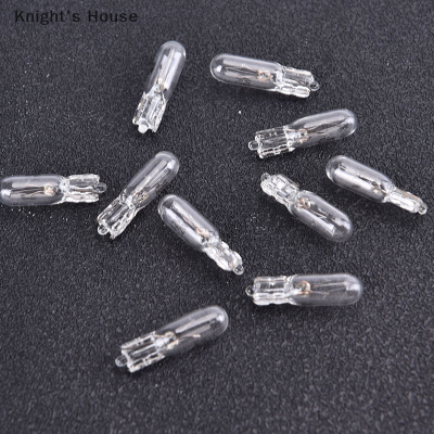 Knights House 10pcs 12V 1.2W T5หลอดไฟกระจกแดชบอร์ดแผงหน้าปัดเบรคหลอดไฟ