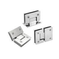 【LZ】 90°/135°/180° Clip Home Easy Install Glass Clamp Door Cabinet Showcase Clip Glass Shower Cupboard Furniture Hinge Parts