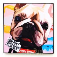 Dog หมา You dont need a reason to be nice รูปภาพ​ติด​ผนัง​ pop art พร้อมกรอบและที่แขวน สุนัข สัตว์เลี้ยง แต่งบ้าน ของขวัญ กรอบรูป รูปภาพ