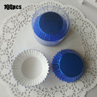 100pcs Colorful Aluminum Cake Tray Thick proof Foil 7.5cm Muffin Cup for Baking Party Wedding