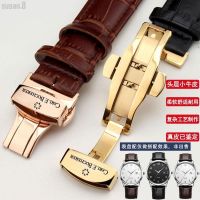 Suitable For [Vitality Strap] Baoqilai Watch Strap Men Women Genuine Leather Bracelet Cowhide Butterfly Buckle Mechanical Accessories 22KKK