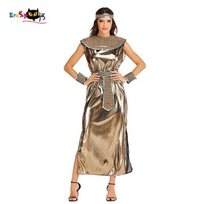 ผู้หญิงอียิปต์โบราณเทพธิดาชุดฮาโลวีนฟาโรห์เครื่องแต่งกายคอสเพลย์