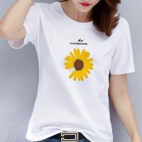 COD tjjs079 New short sleeve T-shirt womens round neck white half sleeve womens Korean base shirt T-shirt womens T-shirt fashion generous cool and breathable T-shirt fashion