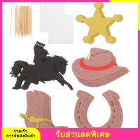 30 ชิ้น Cowboy Cupcake Toppers Cowboy Party Decoration Toppers เลือกเค้กตกแต่ง