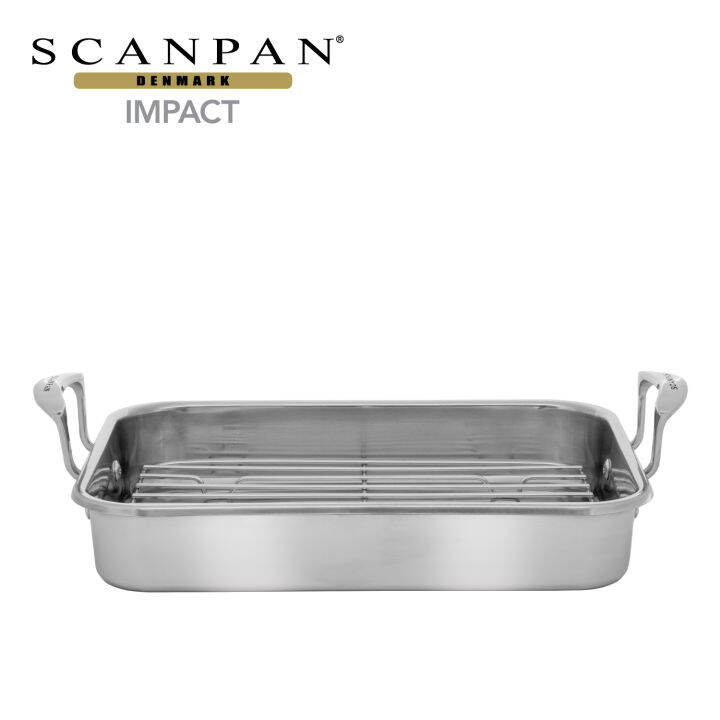 SCANPAN Impact 43x26cm Roasting Pan with Rack (NonInduction) Lazada