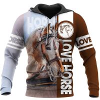 Xzx180305 the most fashionable 3D printed beautiful horse Hoodie