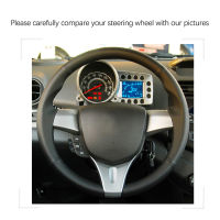 Black Artificial Leather Car Steering Wheel Cover For Chevrolet Spark 2011-2015 Spark (RU) 2020-2021 Daewoo Matiz (KR) 2010