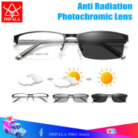 IMPALA FL113P Retro Anti Radiation Anti Blue Light Filter แว่นตา Photochromic แว่นตา UV400แว่นตากันแดดสำหรับผู้ชายผู้หญิง Anti-Ultraviolet Optical แว่นตา