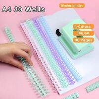 A4 A5 B5 Detachable Buckle Loose-leaf Binding Strip 30-hole Round Hole Coil Opening and Closing Ring 10pcs DIY Plastic Binder