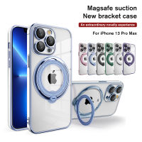 เคสขาตั้งหมุนได้ชุบสำหรับ iPhone 13 Pro Max iPhone 13 Pro iPhone 13 Pro iPhone 13สำหรับ Magsafe แม่เหล็กชาร์จไร้สายเคสป้องกันเลนส์