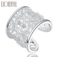 《 DTOU Fashion 》 Dotefhil 925เงินสเตอร์ลิงเปิด AAA เพทายหลายหัวใจแหวนสำหรับผู้หญิงแฟชั่นงานแต่งงานหมั้นพรรคของขวัญเสน่ห์เครื่องประดับ