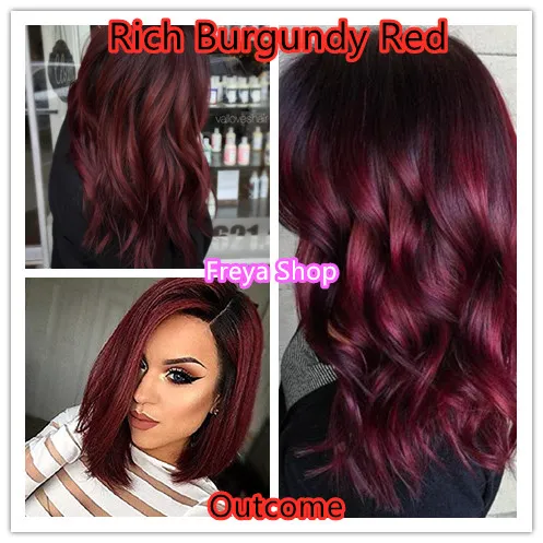 Rich Burgundy Red Hair Color With Oxidant ( 6/45 Bob Keratin Permanent Hair  Dye ) | Lazada Ph