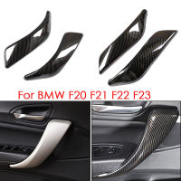 คาร์บอนไฟเบอร์สีมือจับประตูกรอบตกแต่งปกตัดสำหรับ BMW 1 2 Series F20 F21 F22 F23 2012-2017รถจัดแต่งทรงผมภายใน