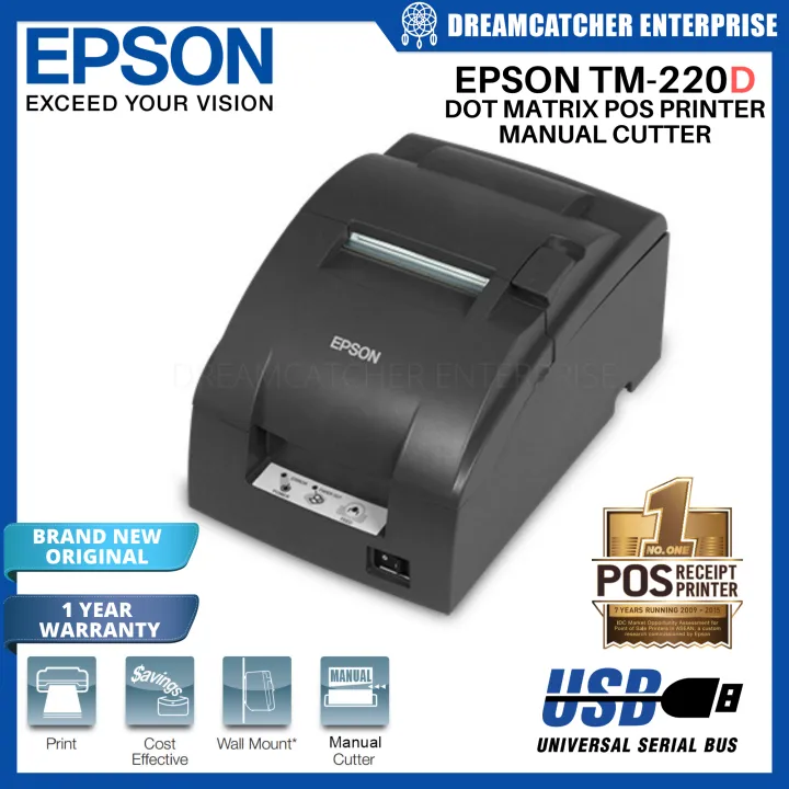 Epson TMU220D TM-U220D **PHILIPPINE UNIT** TM U220 D M188D Dot Matrix POS  Printer (USB Interface) | Lazada PH