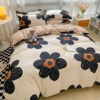 Spot parcel post【 Activities 】 Factory Wholesale All Cotton Pure Cotton Active Printed Four-Piece Bedding Set Bed Sheet Single Double Dormitory B &amp; B Wine