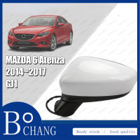 กระจกมองหลังสำรองด้านนอกสำหรับ MAZDA 6 ATENZA GJ1 2014 ~ 2017 7พิน/8พิน/9หมุดพับอัตโนมัติ/ทำความร้อน/จุดบอดประกอบกระจกมองหลัง