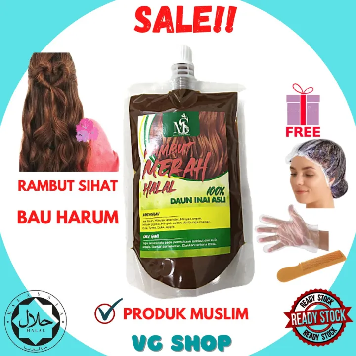 Inai Rambut Halal Hair Henna Natural Hair Colouring Hair Colour Halal