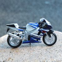 [AhQ ornaments] Maisto 1:18 SUZUKI GSX R750อัลลอยรถจักรยานยนต์รุ่นของที่ระลึกของเล่นของสะสมมินิ Moto Die Cast