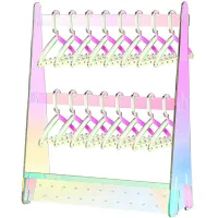 Earring Rack Holder Acrylic Rack Jewelry Stand with Coat Hangers, Organizer (1 Pcs)