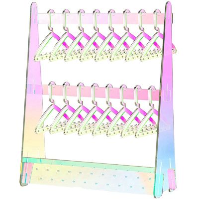 Earring Rack Holder Mini Earring Necklace Hanger Acrylic Rack Jewelry Stand with Coat Hangers, Organizer (1 Pcs)