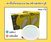 ดาวน์ไลท์พาแนล LED 9W หน้ากลม RICH