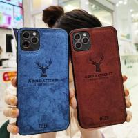 ผ้าซิลิโคนเคสผ้ารูปกวางสำหรับ Iphone 14 13 12 11 Pro Max XR X XS เคสโทรศัพท์สำหรับ Iphone 12 13 Mini 7 8 Plus 6S ฝาหลัง Tpu