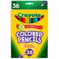 phc8 ชุดระบายสี สีน้ำ สีโปสเตอร์ อย่างดี สีฝุ่น สีเทียน สีชอ Crayola สีไม้ไร้สารพิษ 36 สี (Crayola 36 Ct. Colored Pencils)