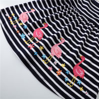 Jumping Meters New Arrival Baby Girls Dresses Stripe Cotton Baby Clothes Summer Toddler Flamingo Kids Party Frocks Birthday