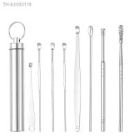 ◊♗ 8Pcs/Set Ear Wax Pickers Stainless Steel Earpick Wax Remover piercing kit earwax Curette Spoon Care Ear Clean Toolear cleaner