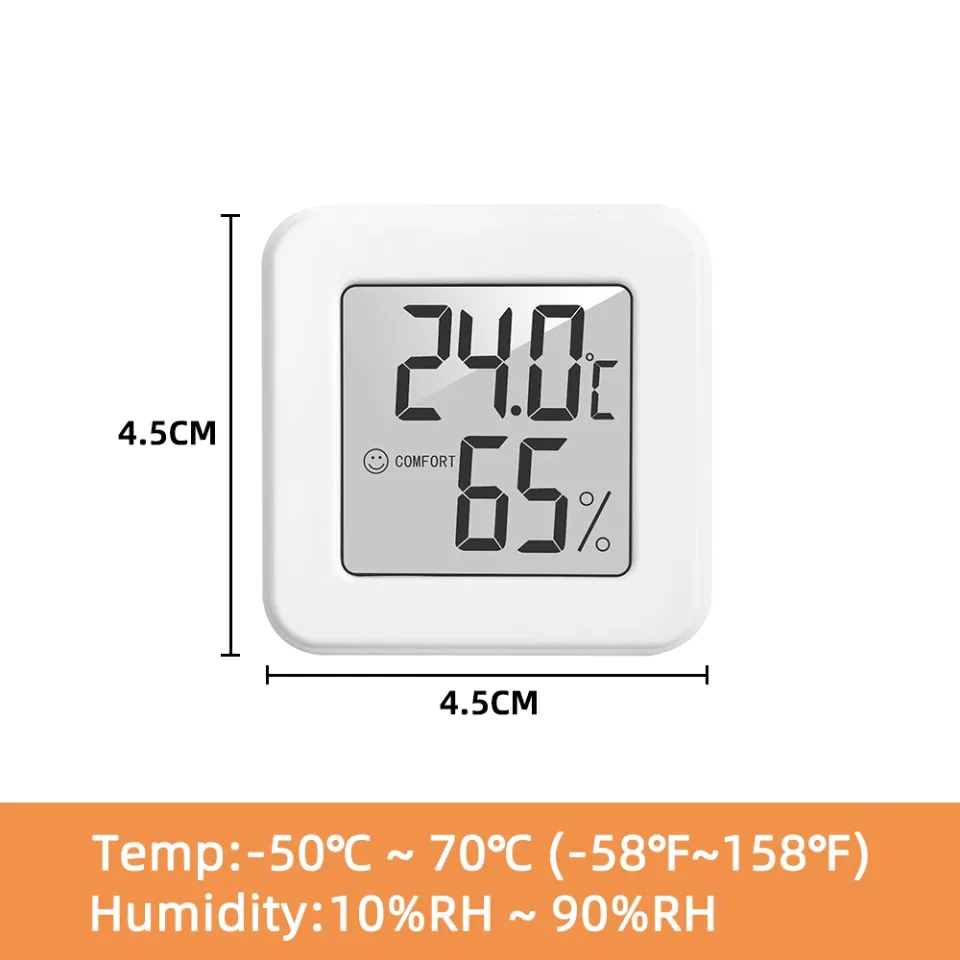 Smiley Mini LCD Digital Thermometer Hygrometer Indoor Room Temperature  Humidity Meter Sensor Gauge Weather Station Air