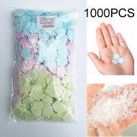 1000Pcs แบบพกพาทิ้งสบู่ Flakes Travel สบู่กลีบมินิทำความสะอาดสบู่เอกสารเด็ก Bath ดอกไม้รูปร่าง Hand Washing Piece