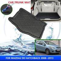 แผ่นฝาหน้าฝาหลังกระโปรงรถสำหรับ Mazda 2 Mazda2 DE Hatchback 2008 ~ 2013 2011ทนอุณหภูมิสูงพรมเก็บของอุปกรณ์ตกแต่งภายใน