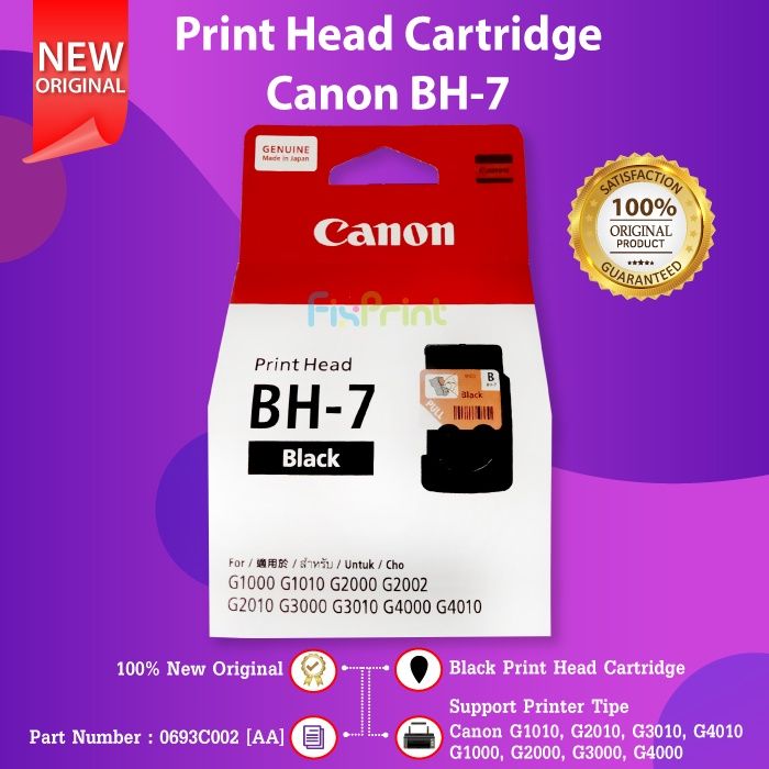 Print Head Cartridge Bh 7 Bh7 Ch7 Black Canon G1010 G2010 G3010 G4010 New Original Lazada