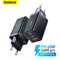 Baseus ที่ชาร์จ Gan5ชนิด C 65W USB อัปเกรดที่ชาร์จอะแดปเตอร์สำหรับโทรศัพท์14 13พร้อมระบบชาร์จเร็ว QC3.0 PD สำหรับแล็ปท็อป