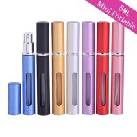 5ml Mini Portable Travel Refillable Perfume Atomizer Bottle Perfume Bottle for Spray Scent Pump Case Empty Cosmetic Containers Travel Size Bottles Con