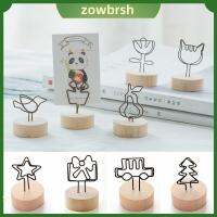 ZOWBRSH 1 PC ตกแต่งงานปาร์ตี้ เครื่องประดับเดสก์ท็อป ของตกแต่งบ้าน ที่ใส่ไม้กลม คลิปภาพ กรอบรูป ข้อความสนับสนุนซ้าย