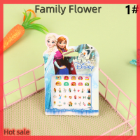 Family Flower Flash Sale เจ้าหญิงแช่แข็ง Elsa Anna แต่งหน้าสติกเกอร์เล็บของเล่น Disney Snow KIDS การ์ตูนของเล่น