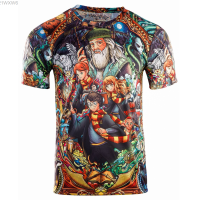 style Retro New AOP Summer printed Harry Potter T-shirt fashion versatile t-shirt