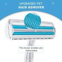 Hair Roller Remover Lint Brush 2-Way Dog Cat Comb Tool Convenient Cleaning Dog Cat Fur Brush Base Home Furniture Sofa Clothe Pet