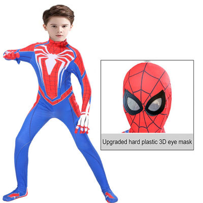 2022ใหม่ Spider Man คอสเพลย์เครื่องแต่งกายบอดี้สูท Zentai ฮาโลวีน Iron er Parker Superhero Jumpsuit ชุดสำหรับเด็ก A