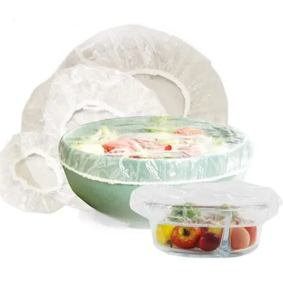 Disposable Food Cover Bags Plastic Wrap Elastic Food Lids For Fruit Bowls Cups Caps Storage Kitchen Fresh Keeping Lids Saver Bag