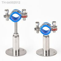 ❒✢ 50-100mm Adjustable Rod Fit 19-108mm OD Tube 304 Stainless Pipe Hanger Bracket Clamp Support Clip With Base Plate