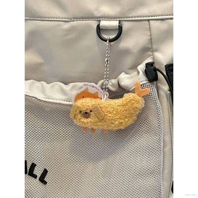 loveliness tempura fried prawn puppy Funny plush toy bag pendant key chain