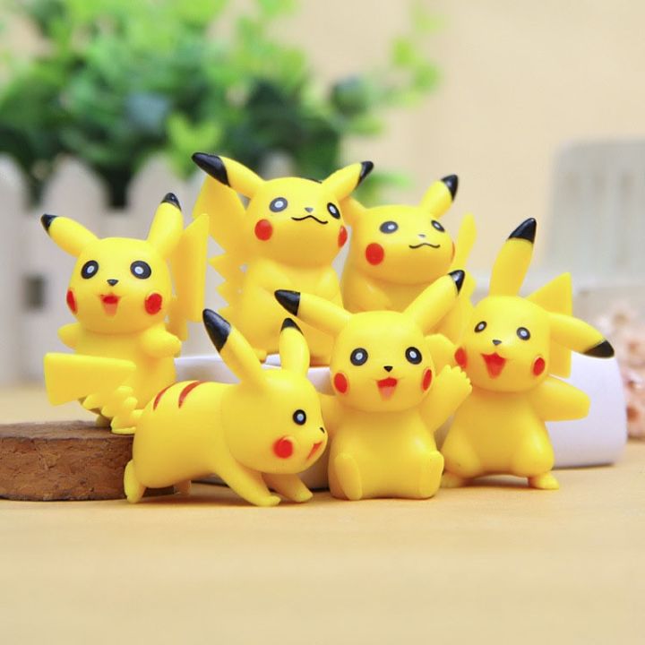 Combo 6 mô hình Pokemon, Pikachu dễ thương, dùng trang trí góc làm ...