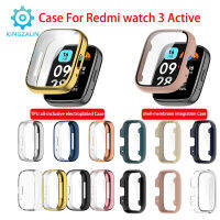 เคส PC แบบแข็ง Kingzalin สำหรับ Redmi Watch 3กันชนฟิล์มกันรอยป้องกันเต็มพื้นที่ของหน้าจอแบบแอ็คทีฟสำหรับนาฬิกา Xiaomi Redmi 3/3นาฬิกาใช้งาน3เคส Lite