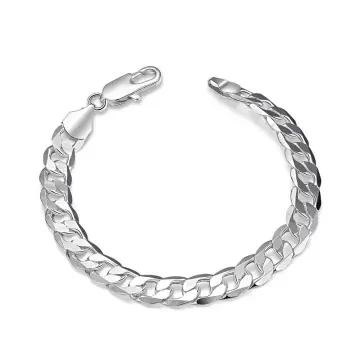 Mens handmade clearance silver bracelets