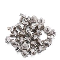 50pcs Toothed Hex 6/32 Computer PC Case Hard Drive Motherboard Mounting Screws For Motherboard PC Case CD-ROM Hard Disk 10X6mm Nails Screws  Fasteners