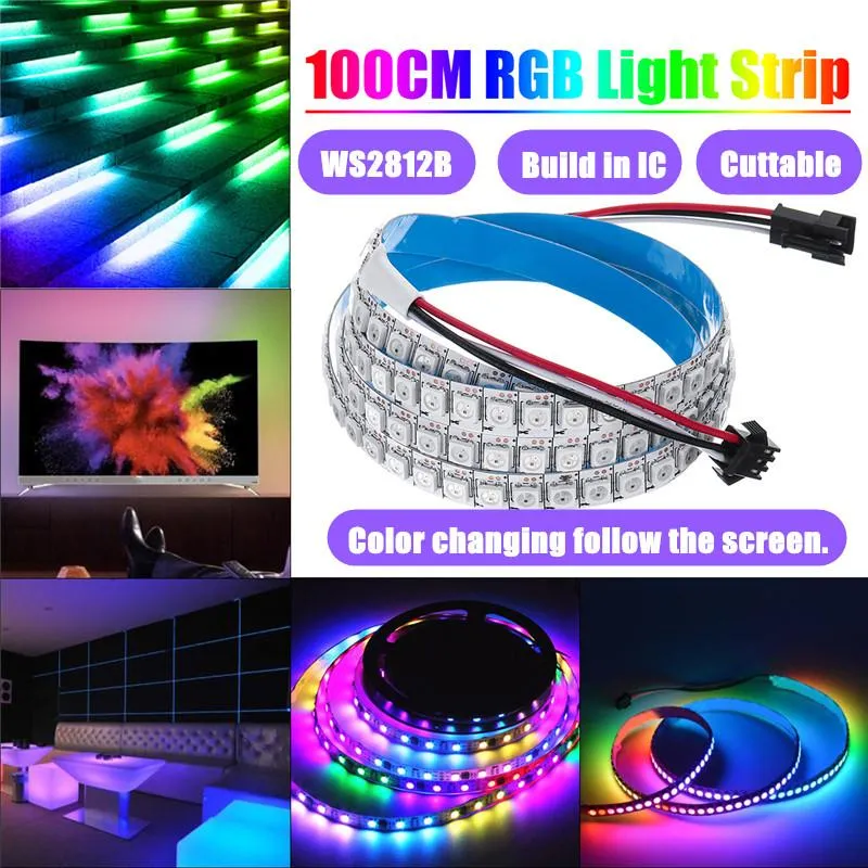 144led) 100cm RGB LED Strip Light 5050 SMD Tape Light With Built