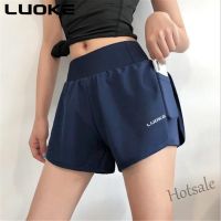 【hot sale】№☎ C04 Luoke sport pants women High waist fitness yoga shorts loose casual running quick-drying thin gym pants with pockets