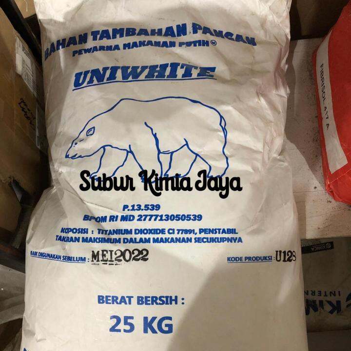 Titanium Dioxide Uniwhite Food Grade HALAL MUI 1 KG Lazada Indonesia